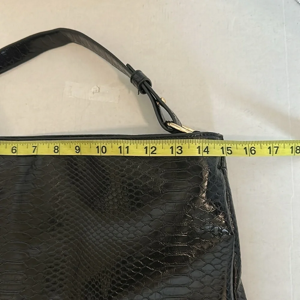 LULU DHARMA Black snakeskin Women's HOBO Bag in PRISTINE CONDITION